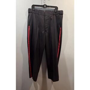 New Mens Elbeco Pants Size 38 Black/Red Lines On The Side Work Pants Uniform